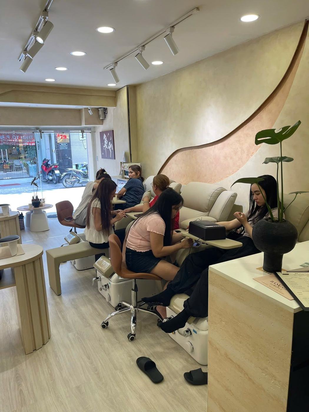 A candid view inside the salon